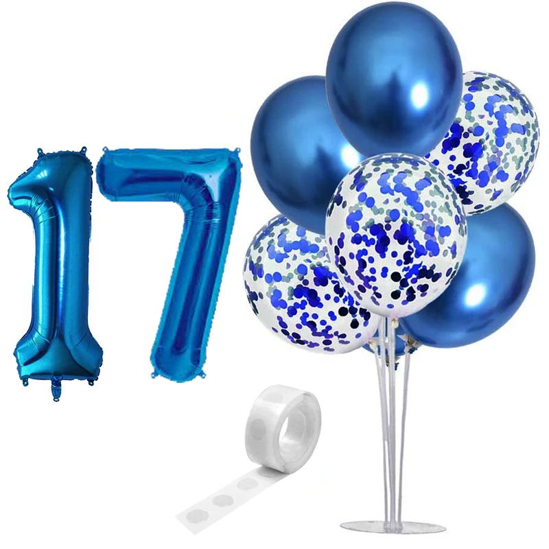 بادکنک آرایی مسترتم طرح کروم شیشه ای پولکی کد 17 بسته 11 عددی