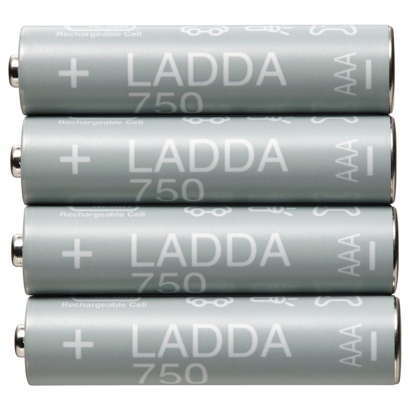 باتری نیم قلمی قابل شارژ ایکیا مدل 098 بسته چهار عددی