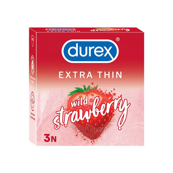 کاندوم دورکس مدل Extra Thin wild strawberry بسته 3 عددی