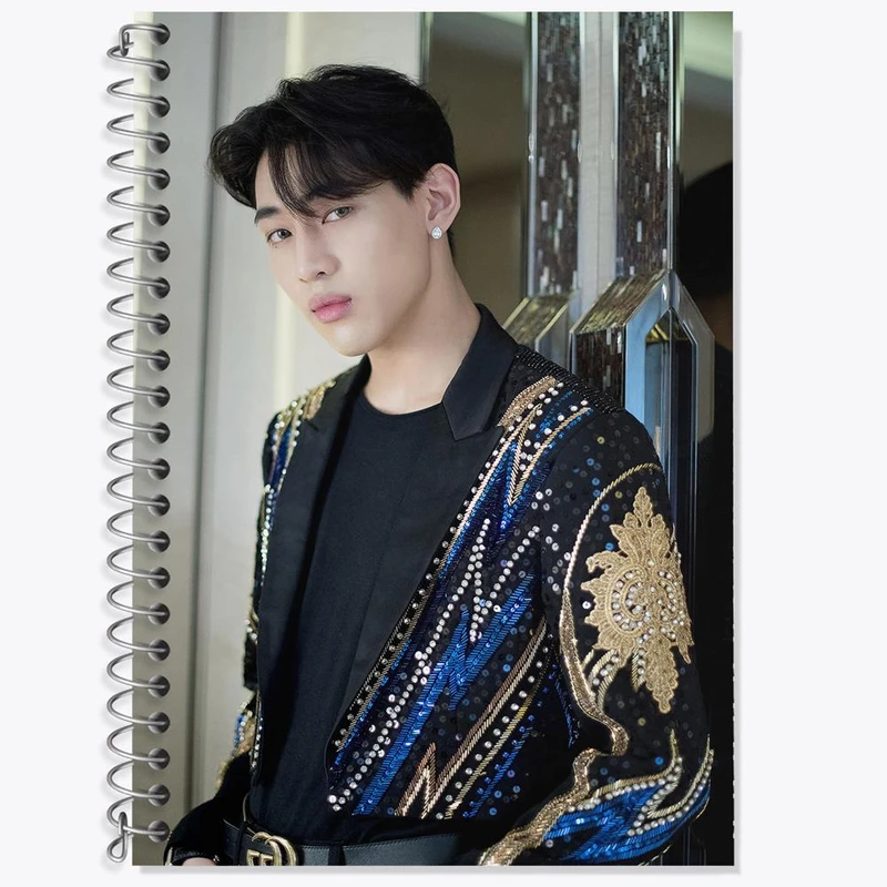 دفتر زبان 50 برگ خندالو مدل سه خط طرح بم بم گروه گات سون GOT7 کد 11633