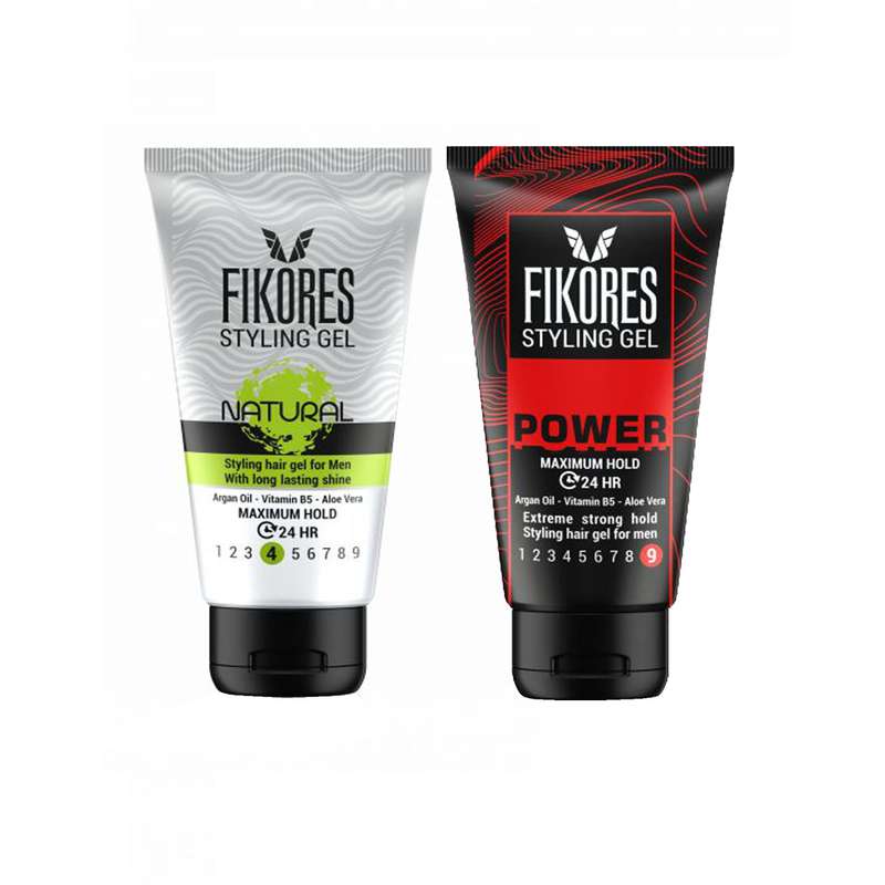 ژل حالت دهنده مو فیکورس مدل NATURAL حجم 150 میلی لیتر به همراه ژل حالت دهنده مو مدل POWER ژل حالت دهنده مو فیکورس مدل NATURAL حجم 150 میلی لیتر به همراه ژل حالت دهنده مو مدل POWER