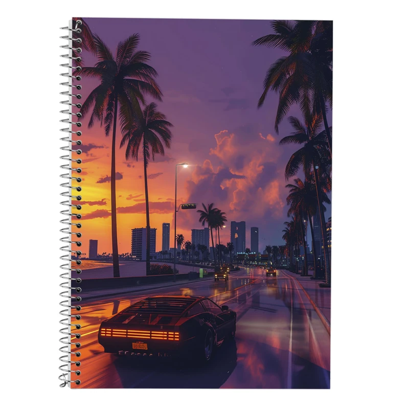 دفتر زبان 50 برگ مدوپد مدل دو خط طرح GTA کد DF14316