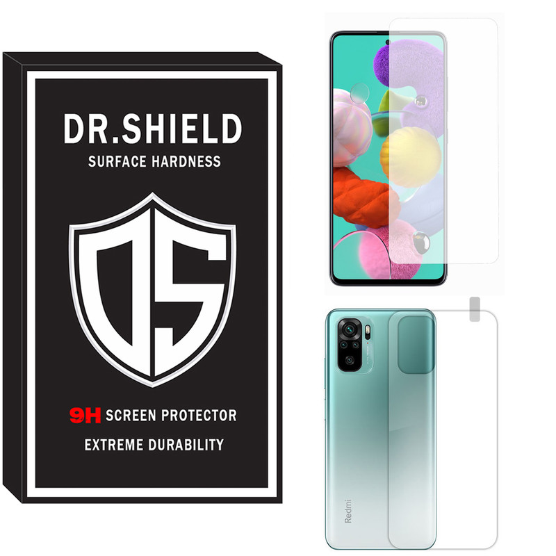 محافظ صفحه نمایش دکتر شیلد مدل TSPDR-06 مناسب برای گوشی موبایل شیائومی Redmi Note10 به همراه محافظ پشت گوشی