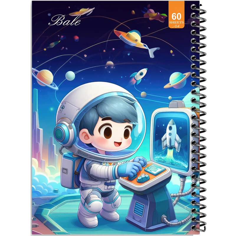 دفتر نقاشی 60 برگ انتشارات بله طرح فانتزی پسرانه کد A4-O425