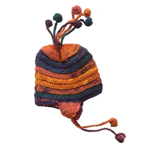 کلاه بافتنی بچگانه مدل شارو رنگ نارنجی