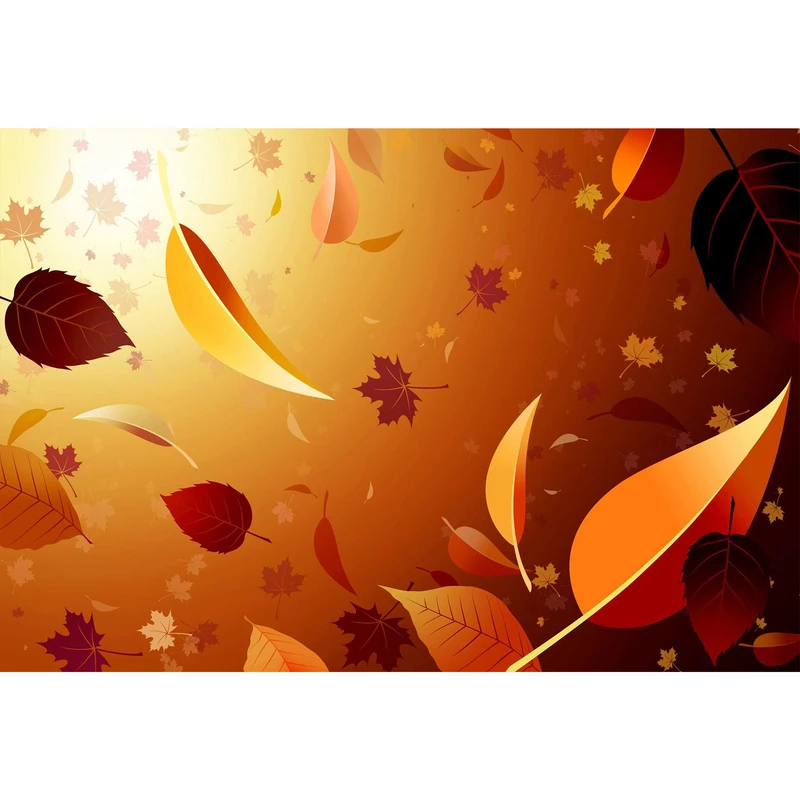 تابلو شاسی طرح برگ و رنگ های انتزاعی مدل T1204