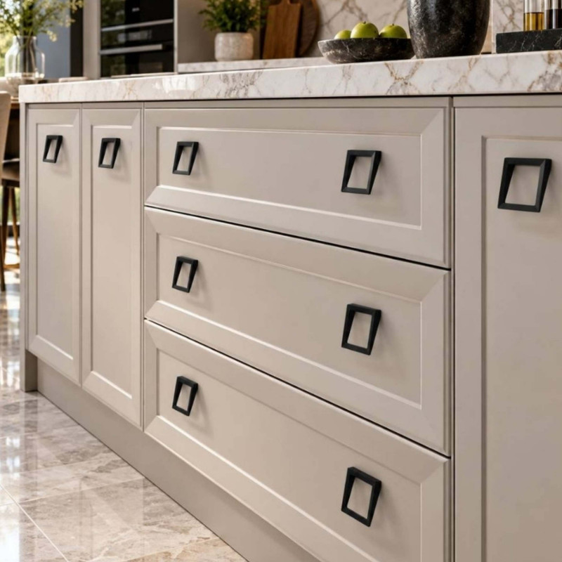 دستگیره کابینت و کمد مدل مربع 4×4 بسته 2 عددی
