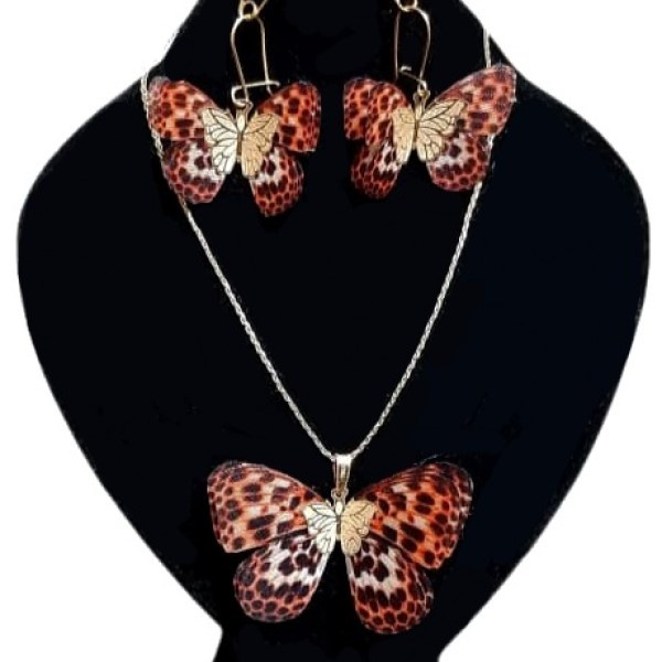 نیم ست طلا 18 عیار زنانه مدل پروانه کد L10 نیم ست طلا 18 عیار زنانه مدل پروانه کد L10