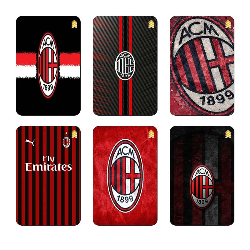 استیکر کارت مدل سام نگار طرح AC Milan کد SP1373 مجموعه 6 عددی