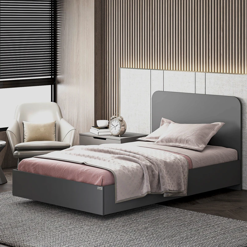 تخت خواب ملامینه یک نفره اعیان مدل FH912 سایز 120x200 سانتی متر