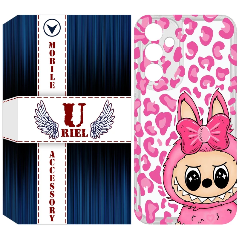 کاور یوریل مدل Clear کد 107 طرح لبوبو Labubu مناسب برای گوشی موبایل سامسونگ Galaxy A54