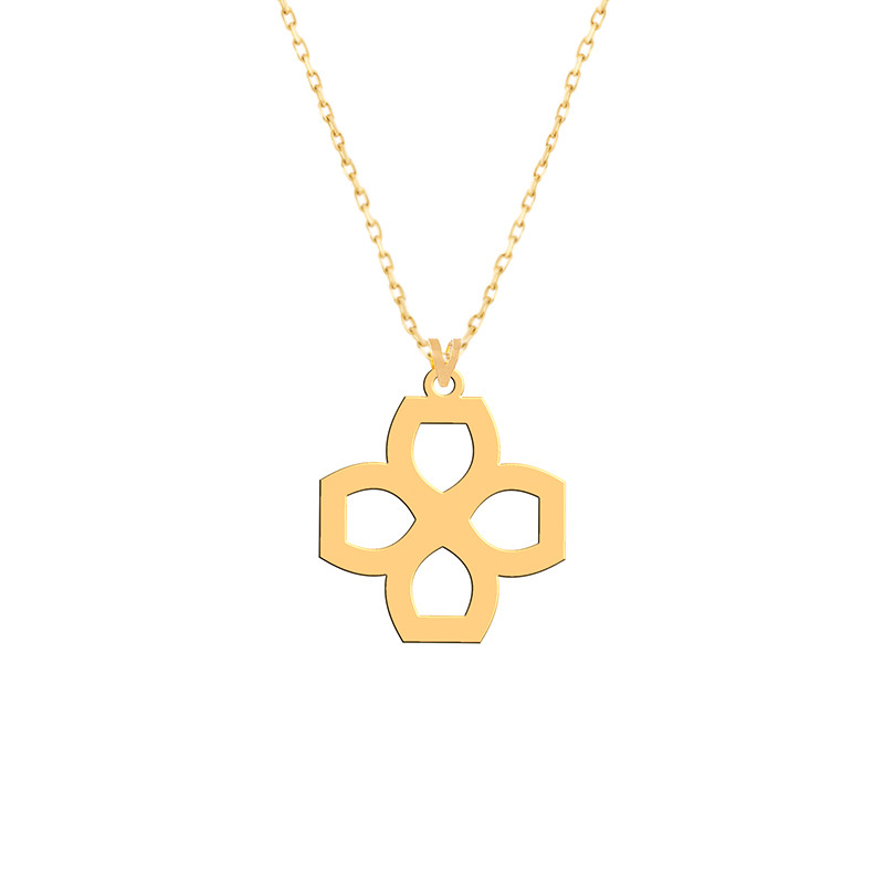 گردنبند طلا 18 عیار زنانه فرشته مدل اسلیمی WNLZ-000049