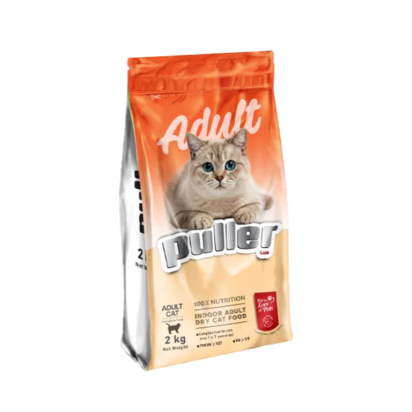 غذای خشک گربه بالغ پولر مدل ایندور طعم مرغ وزن ۲ کیلوگرم