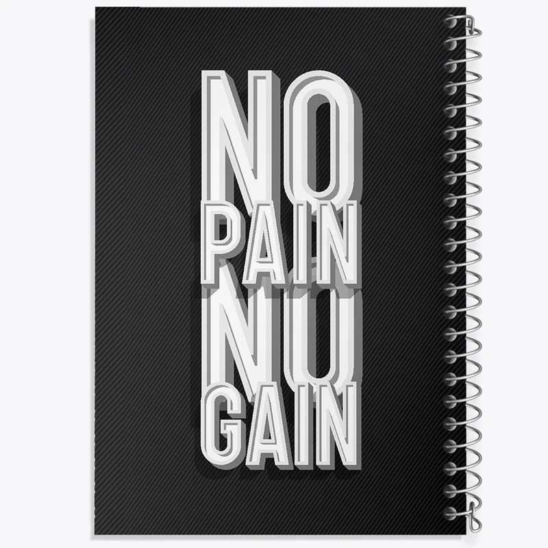 دفتر نقاشی 50 برگ خندالو طرح No Pain No Gain کد F704