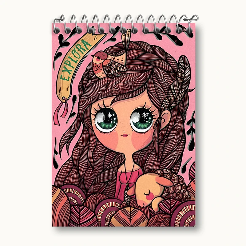 دفتر یادداشت 50 برگ خندالو طرح دخترانه کد N3296