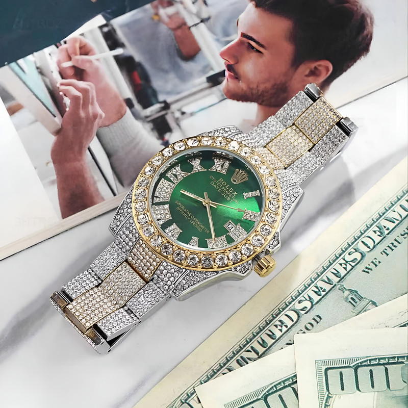 ساعت مچی عقربه ای  مدل فول نگین استون کد Av-Ro-3