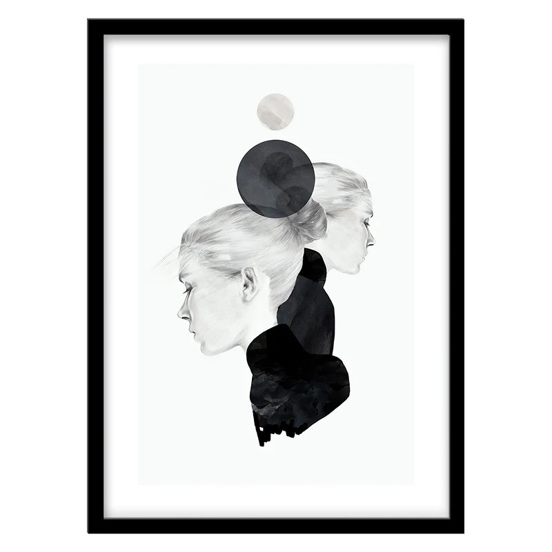 تابلو فورنیمو مدل پرتره ابسترکت مینیمال کد 0596B