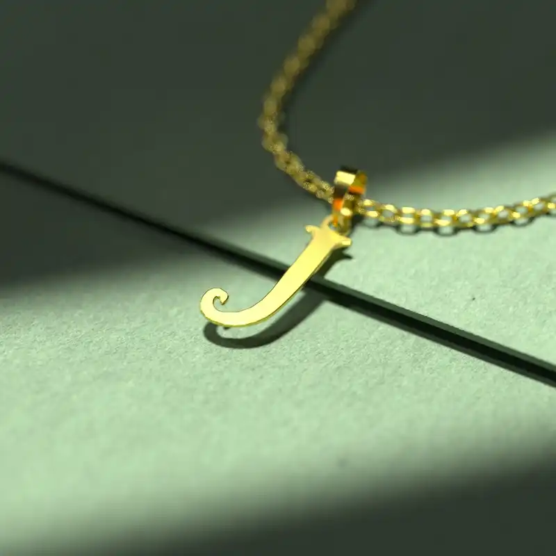 گردنبند طلا 18 عیار زنانه مدوپد مدل حرف J کد H3-1-1452