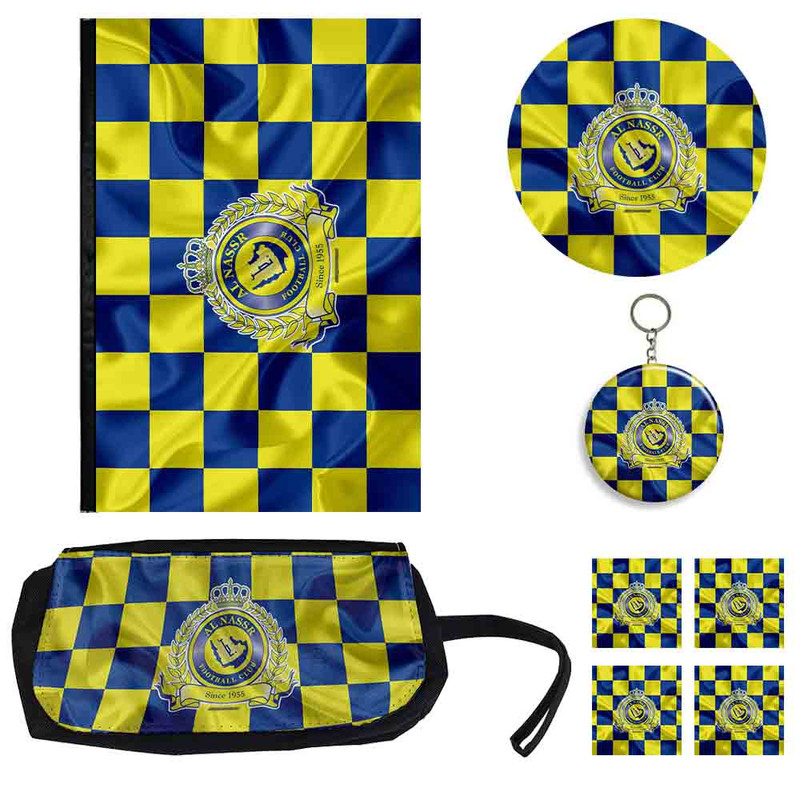 بسته لوازم تحریر مدل طرح تیم النصر مدل Al Nassr FC کد 08 بسته 8 عددي