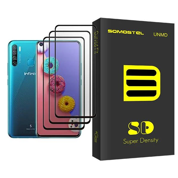محافظ صفحه نمایش سوماستل مدل SD Glass MIX003 مناسب برای گوشی موبایل اینفینیکس S5 بسته سه عددی