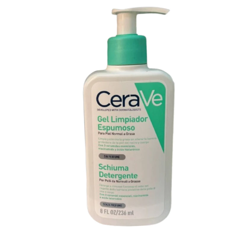 ژل شست‌وشوی صورت سراوی مدل Gel Limpiador Espumoso مناسب برای انواع پوست حجم 236 میلی‌لیتر