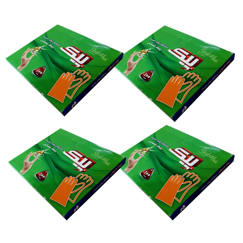 دستکش یکبار مصرف پیک مدل 4-B001 مجموعه 4 عددی