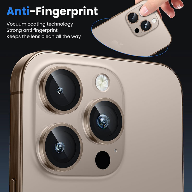 محافظ لنز دوربین اسپایدر مدل Desert Titan Metal Ring مناسب برای گوشی موبایل اپل Iphone 16 Pro / 16 Pro Max