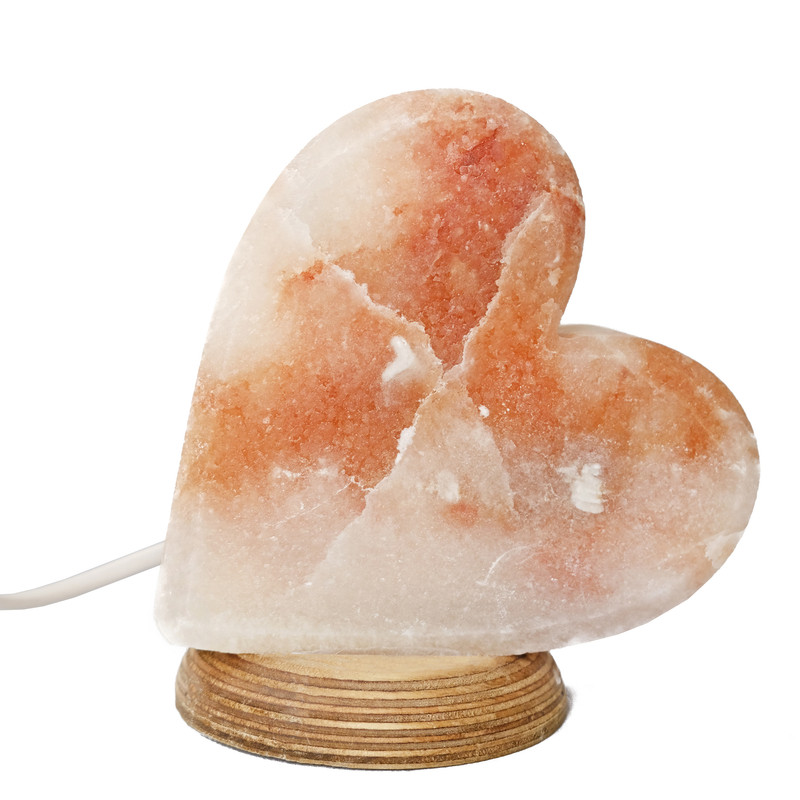 آباژور سنگ نمک طرح قلب 