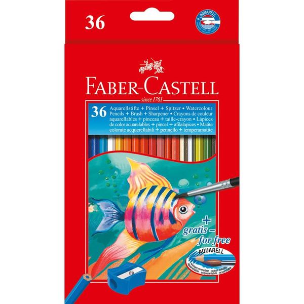 مداد آبرنگی 36 رنگ فابر کاستل مدل Aquarell