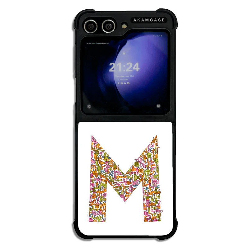 کاور آکام مدل AMC-WSGZFLIP5-ALPHADOODLEBET-13 مناسب برای گوشی موبایل سامسونگ Galaxy Z Flip 5