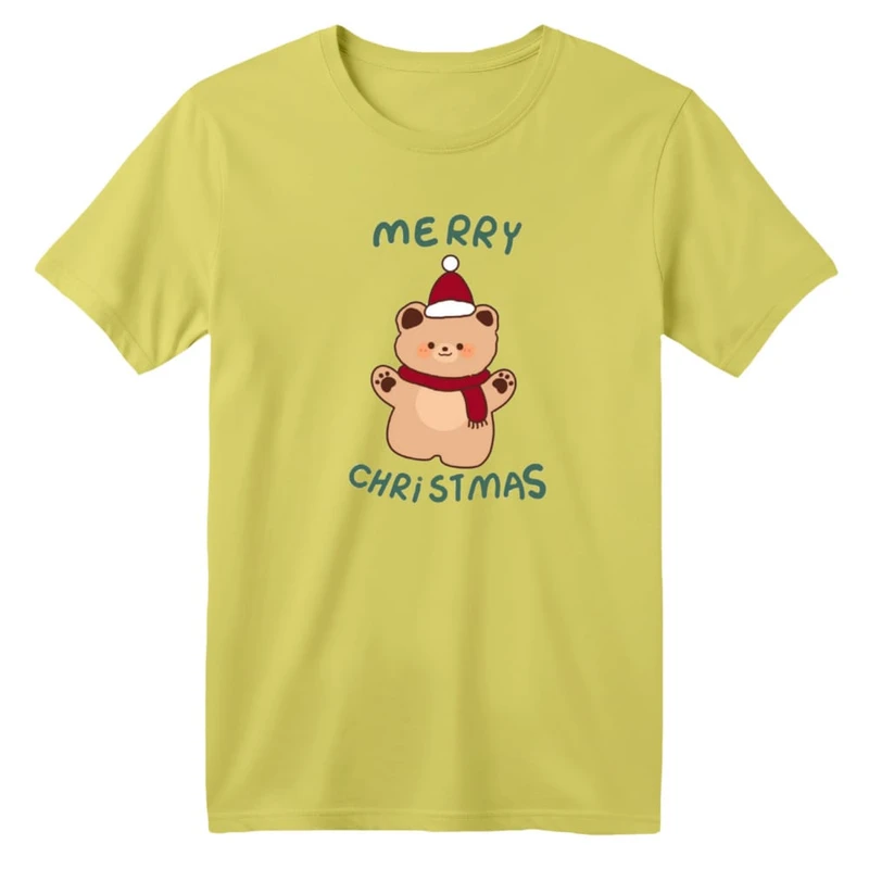 تی شرت آستین کوتاه بچگانه مدل خرس کریسمس کد 2