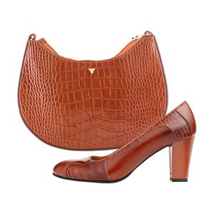 ست کیف و کفش زنانه چرم یلسان مدل دلسا کد ANA-GC-904-asl