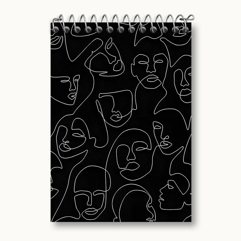 دفتر یادداشت 50 برگ خندالو طرح صورتک مینیمال کد N2631