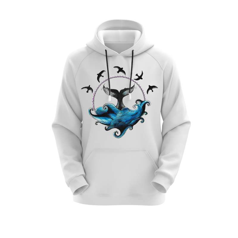 هودی زنانه مدل دریا کد E47 رنگ سفید