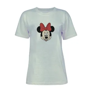 تی شرت آستین کوتاه زنانه مدل میکی کد L91 رنگ طوسی