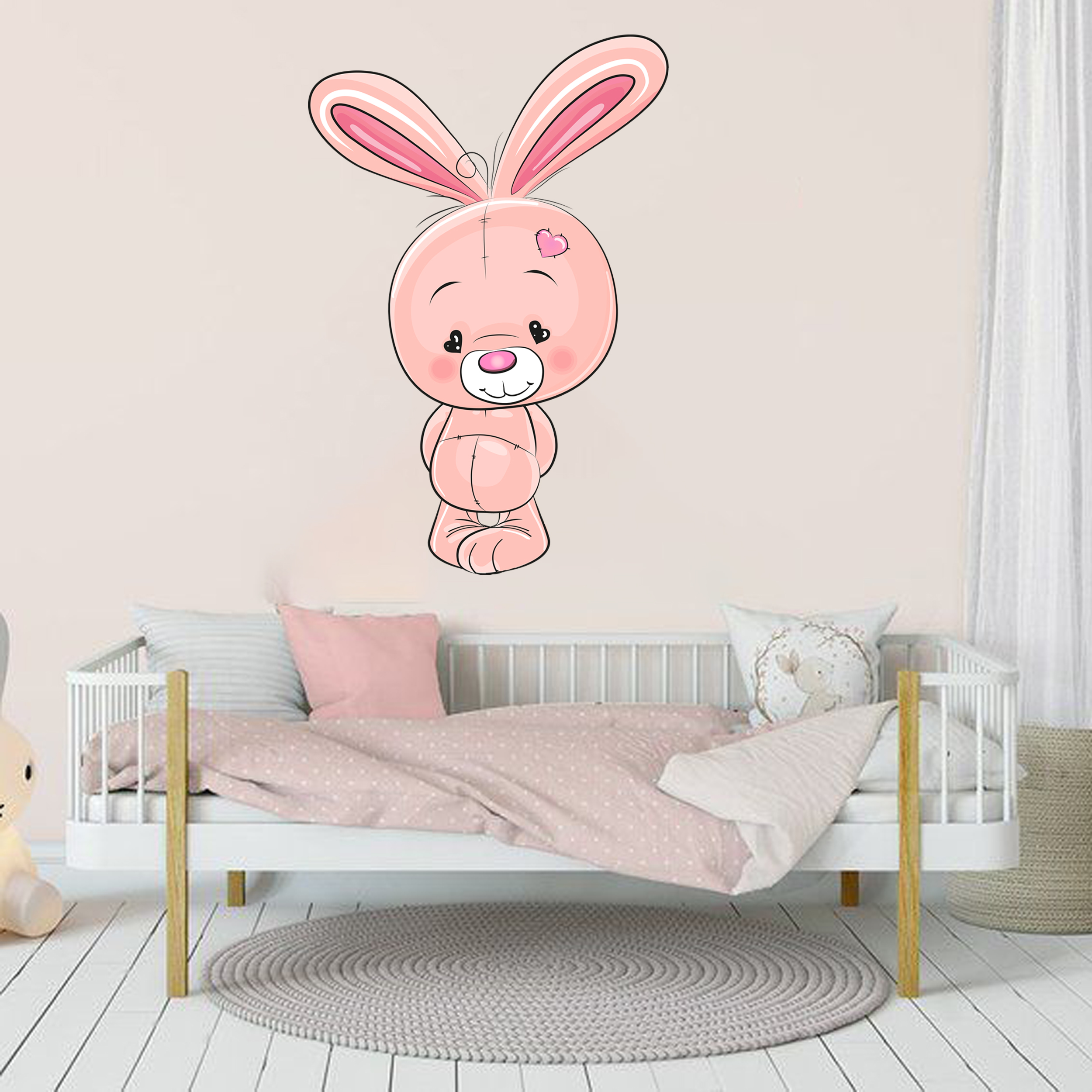 استیکر دیواری کودک مدل خرگوش کوچولو