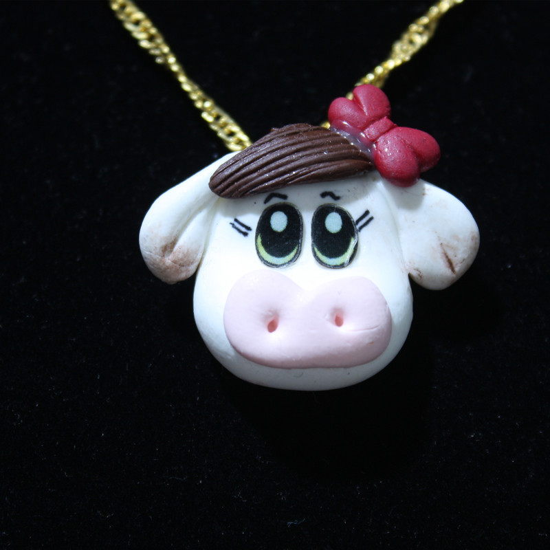 گردنبند دخترانه طرح گاو