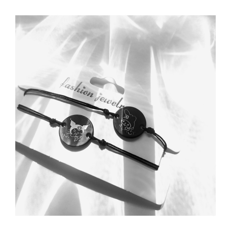 دستبند مدل ست دوستی گربه کورومی بسته 2 عددی