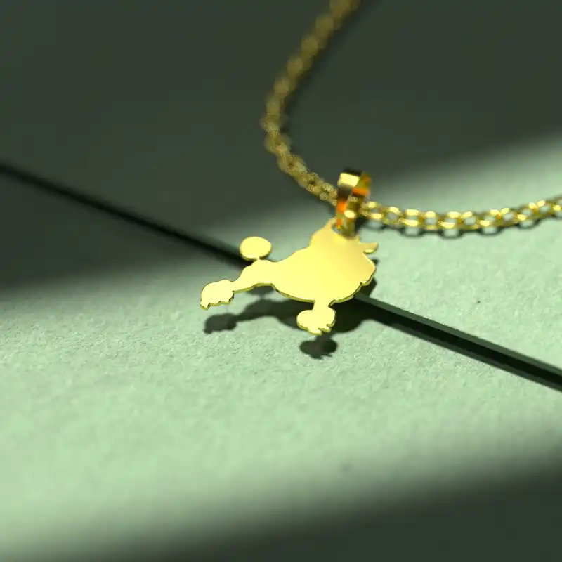 گردنبند طلا 18 عیار زنانه مدوپد مدل سگ کد J3-1-1038