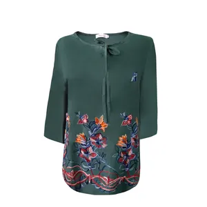 بلوز آستین سه ربع زنانه ماکرو لایت مدل 1002