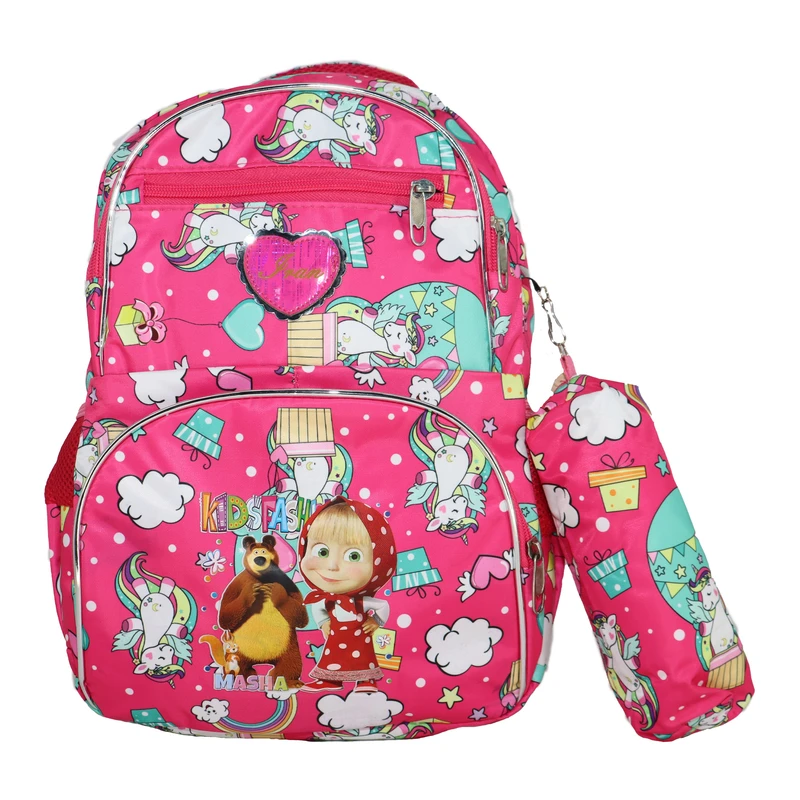 کوله پشتی مدل ماشا کد 1404 به همراه جامدادی