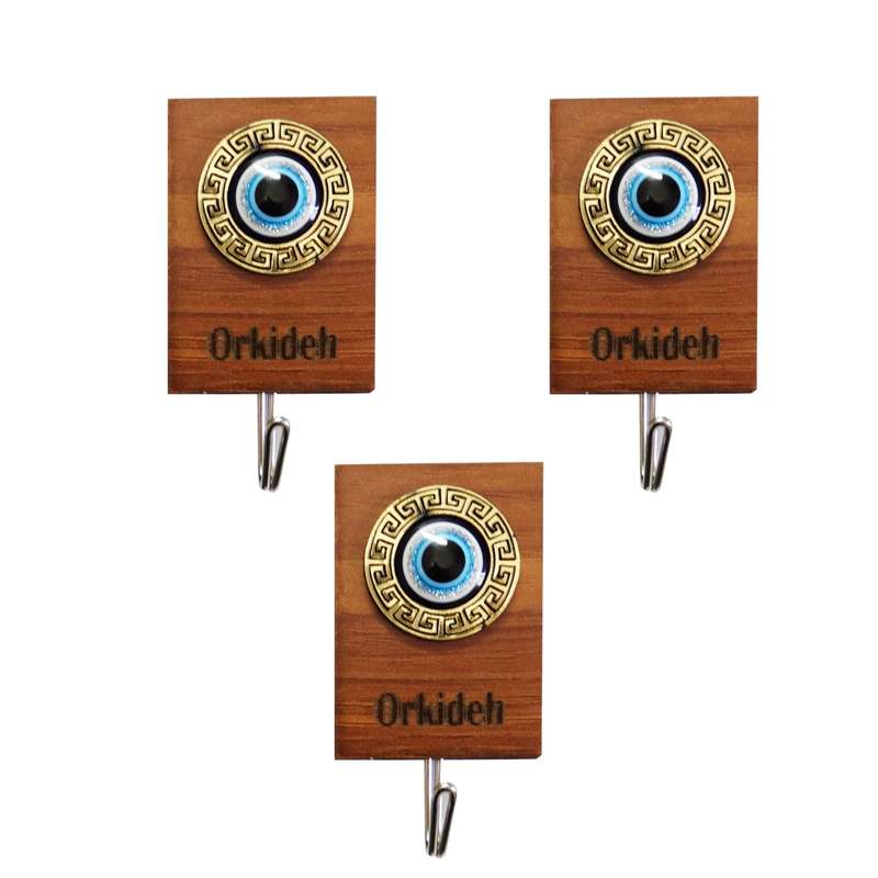 آویز حوله هوک مدل چشم و نظر کد 3 بسته 3 عددی