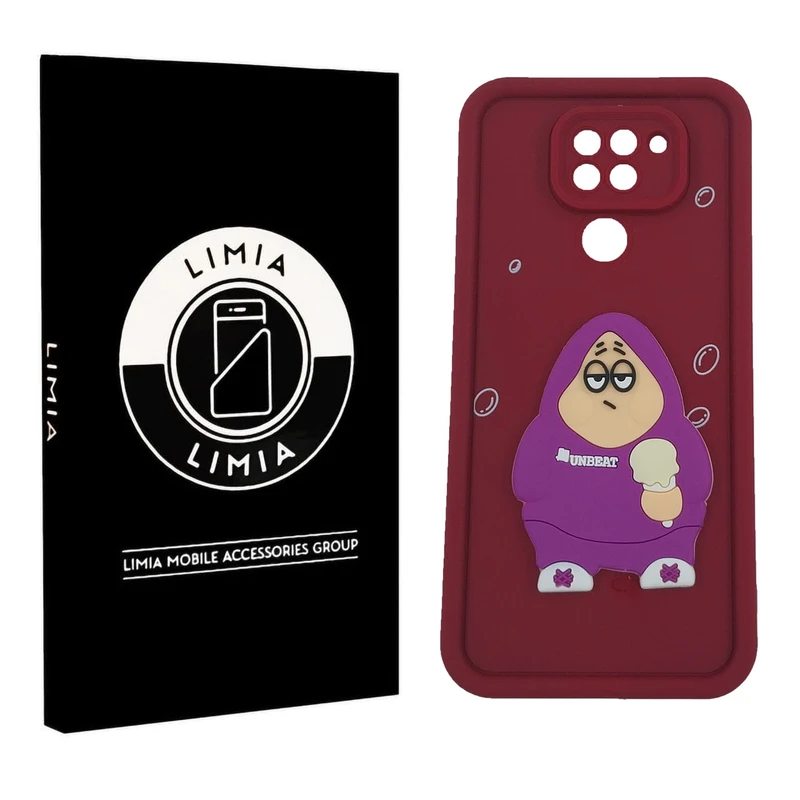 کاور لیمیا مدل سولید لنزدار طرح عروسکی برجسته مناسب برای گوشی موبایل شیائومی Redmi Note 9