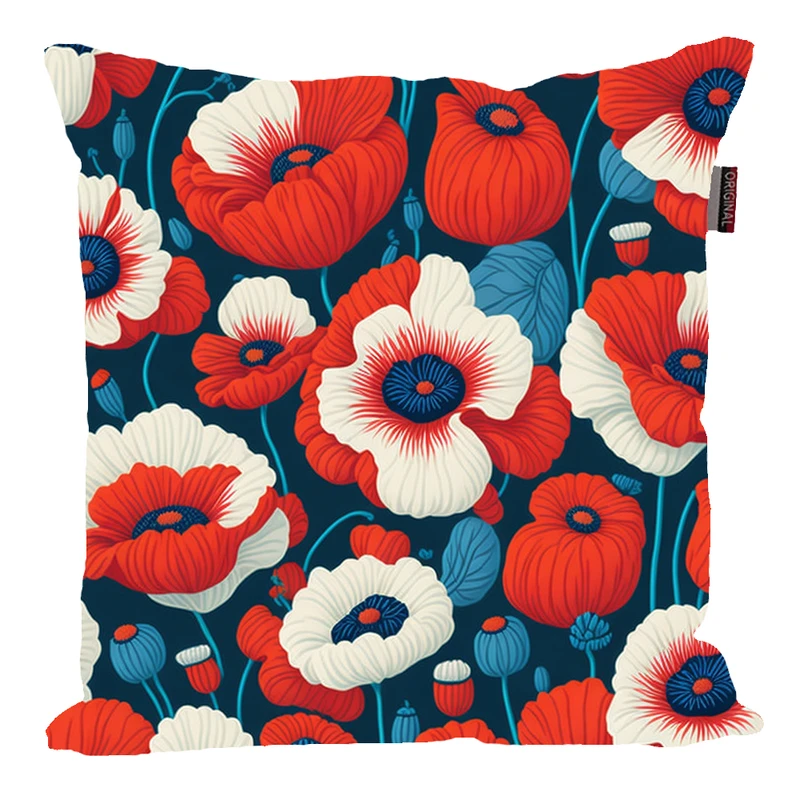 کوسن پاد آفرین مدل گل شقایق کد PK30399