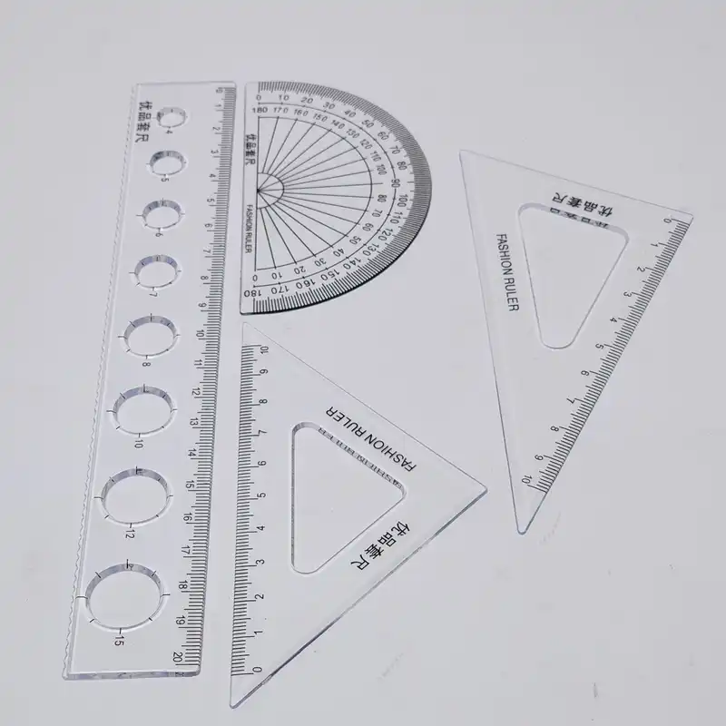 ست خط کش مدل دانش آموزی مجموعه 4 عددی