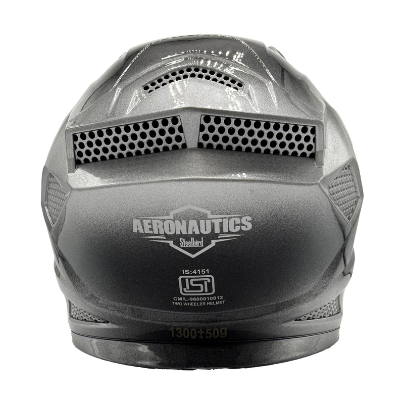 عکس شماره 9 : کلاه کاسکت چانه-دار استیل برد مدل s25 silver