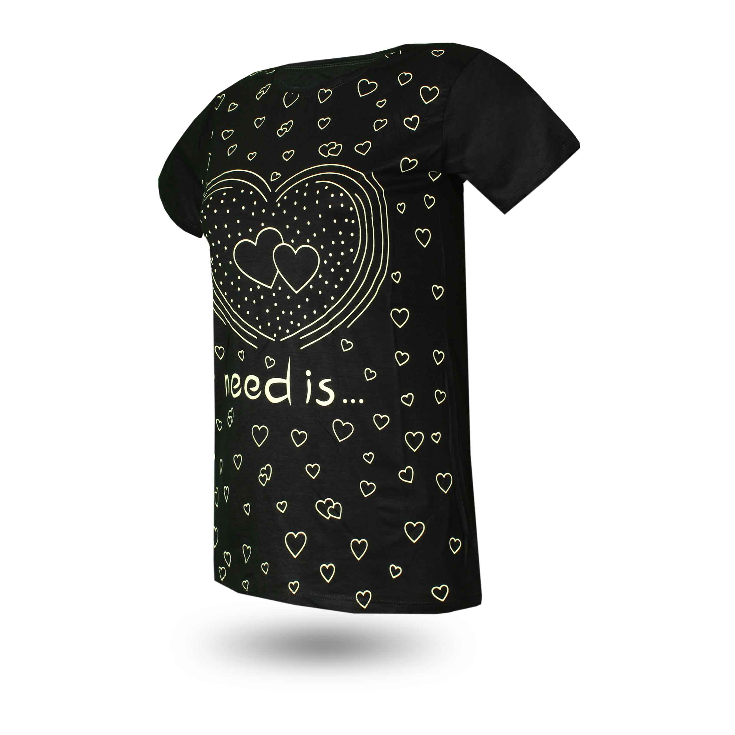 تی شرت آستین کوتاه زنانه مدل قلب 12