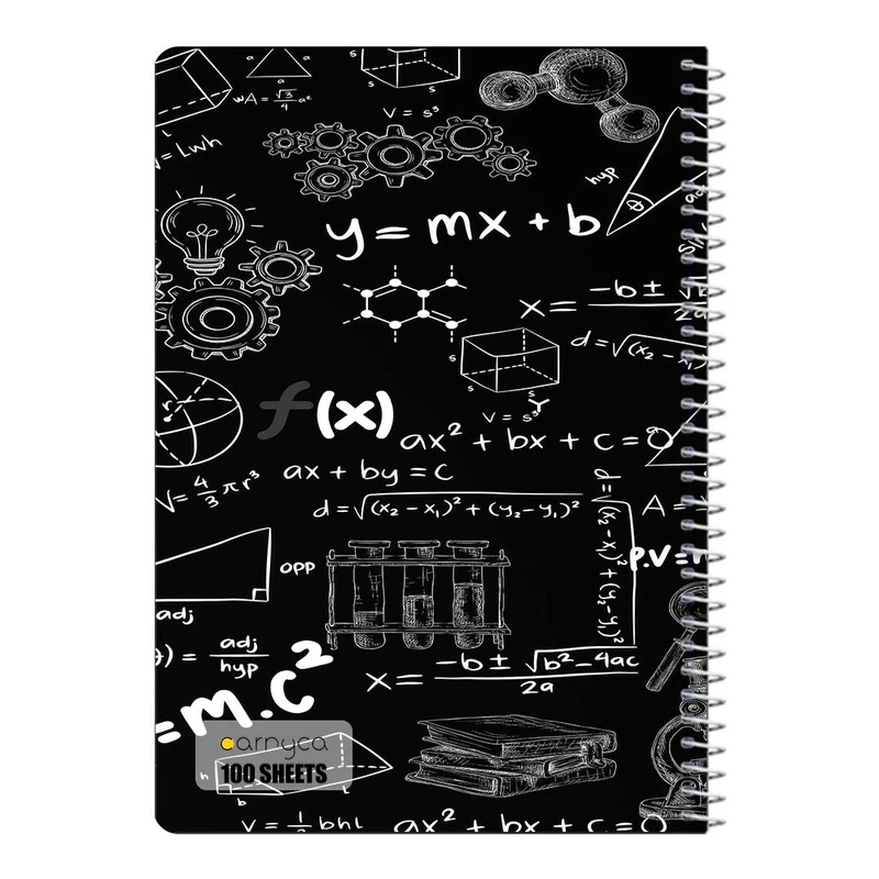 دفتر شطرنجی 100 برگ سیمی کارنیکا طرح ریاضیات Mathematics کد 97548