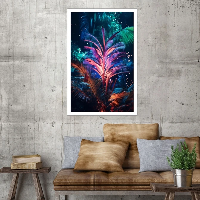 تابلو نوری بکلیت طرح منظره طبیعت و برگ رنگی مدل W-MID-18250