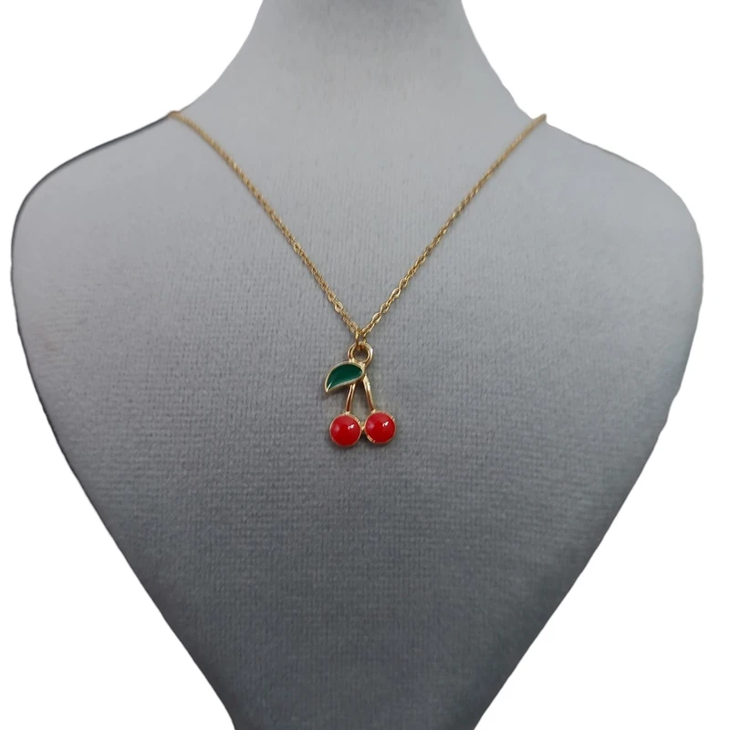 گردنبند زنانه مدل گیلاس چری کد 0040